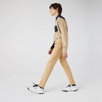 Lacoste Slim Fit 5-Pocket Stretch Cotton Pants Pánské - Kalhoty Béžový | CZ-HhbkyX